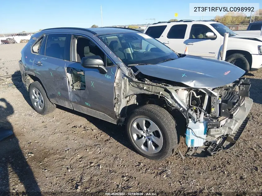 TOYOTA RAV 4 2020, VIN 2T3F1RFV5LC098992