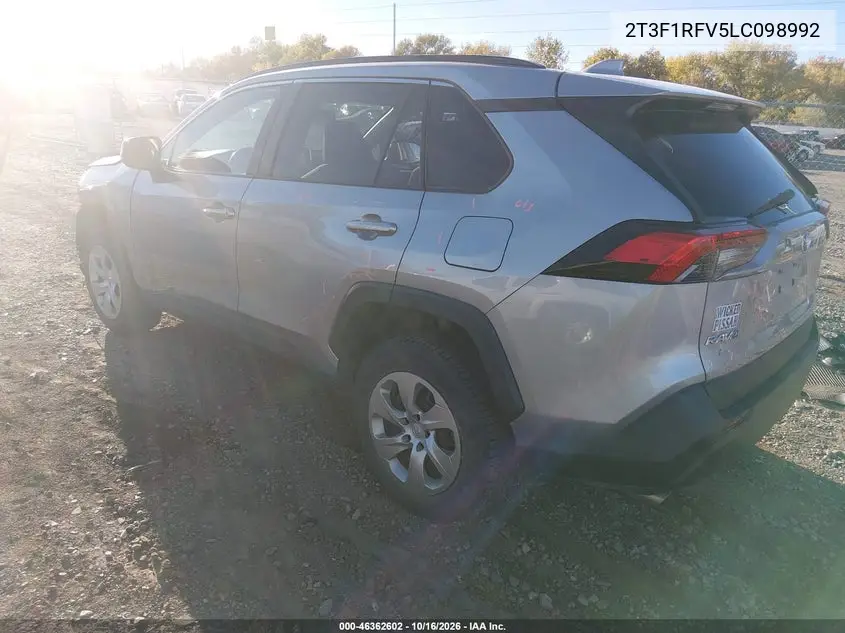 2020 TOYOTA RAV 4 VIN 2T3F1RFV5LC098992 — фото 3