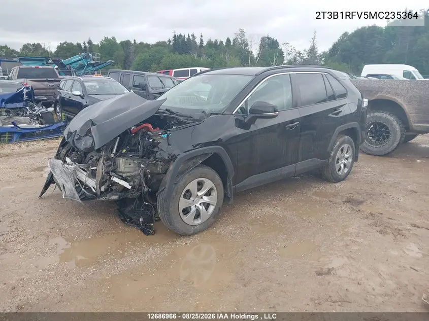 2021 TOYOTA RAV 4 VIN 2T3B1RFV5MC235364 — фото 2