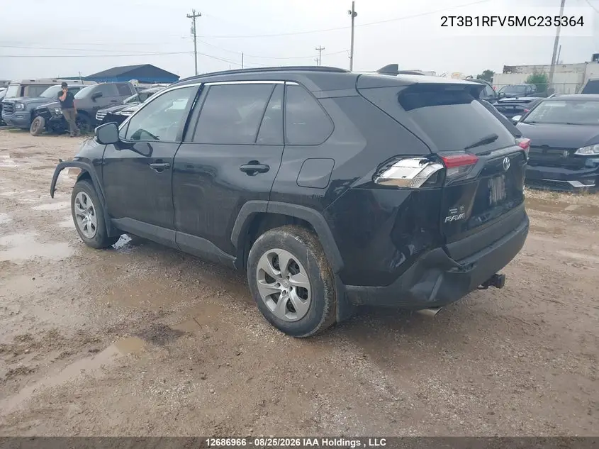 2021 TOYOTA RAV 4 VIN 2T3B1RFV5MC235364 — фото 3