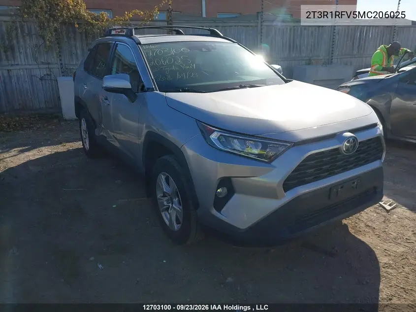 TOYOTA RAV 4 2021, VIN 2T3R1RFV5MC206025