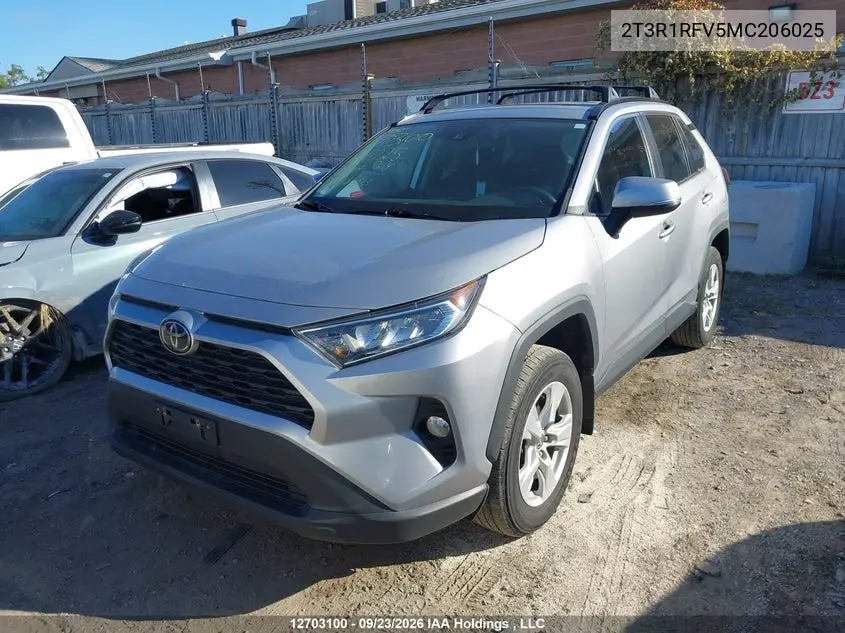 2021 TOYOTA RAV 4 VIN 2T3R1RFV5MC206025 — фото 2