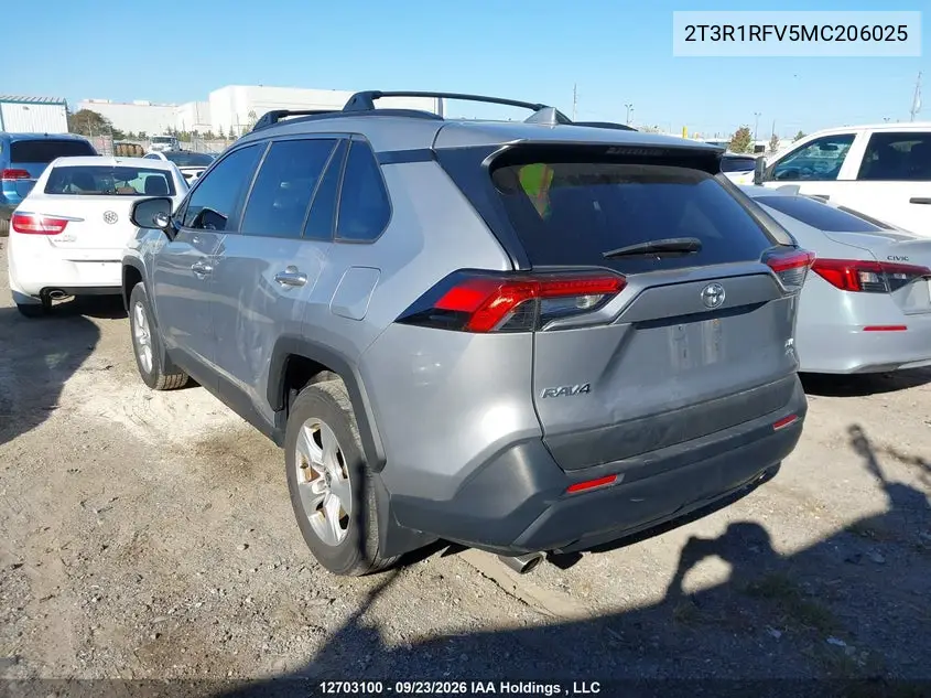 2021 TOYOTA RAV 4 VIN 2T3R1RFV5MC206025 — фото 3