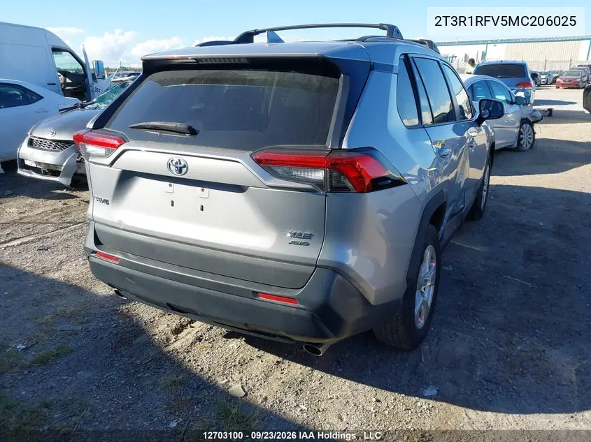 2021 TOYOTA RAV 4 VIN 2T3R1RFV5MC206025 — фото 4