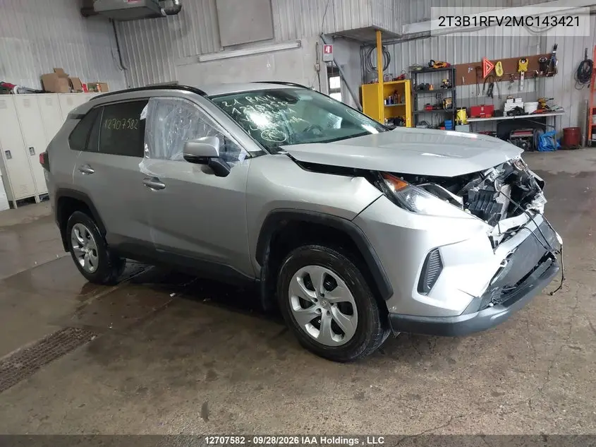 TOYOTA RAV 4 2021, VIN 2T3B1RFV2MC143421