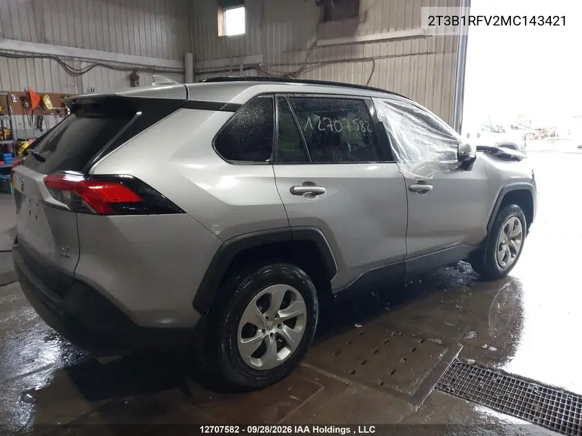 2021 TOYOTA RAV 4 VIN 2T3B1RFV2MC143421 — фото 4
