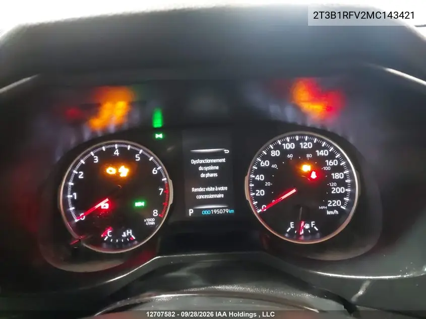 2021 TOYOTA RAV 4 VIN 2T3B1RFV2MC143421 — фото 7