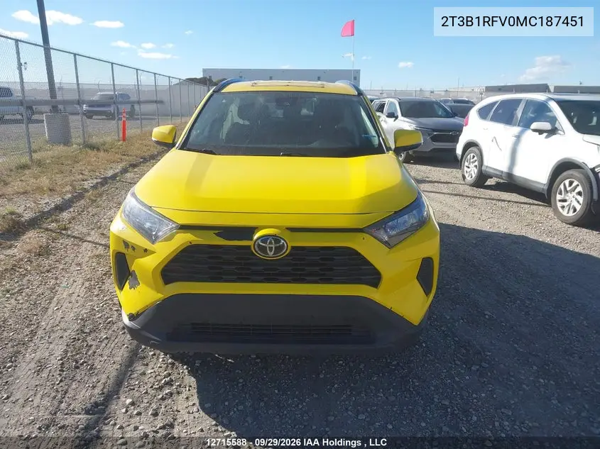 2021 TOYOTA RAV 4 VIN 2T3B1RFV0MC187451 — фото 11