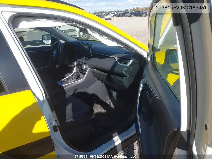 2021 TOYOTA RAV 4 VIN 2T3B1RFV0MC187451 — фото 5