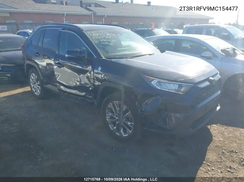 TOYOTA RAV 4 2021, VIN 2T3R1RFV9MC154477