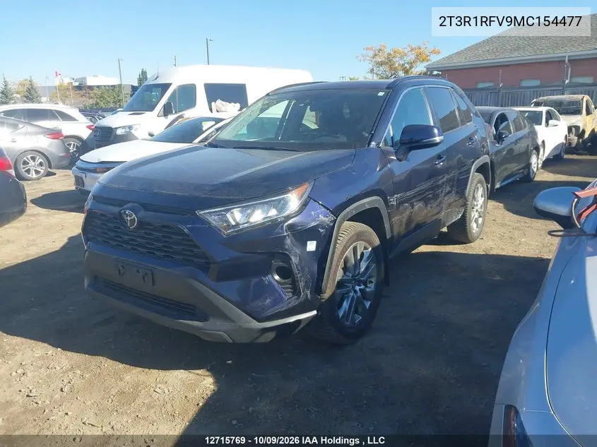 2021 TOYOTA RAV 4 VIN 2T3R1RFV9MC154477 — фото 2