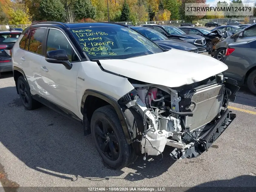 TOYOTA RAV 4 2021, VIN 2T3RWRFV6MW124479