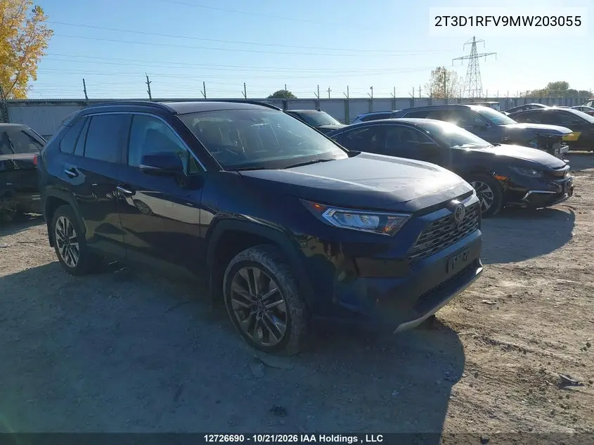 TOYOTA RAV 4 2021, VIN 2T3D1RFV9MW203055