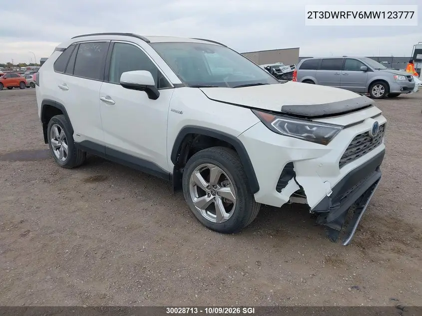 TOYOTA RAV 4 2021, VIN 2T3DWRFV6MW123777