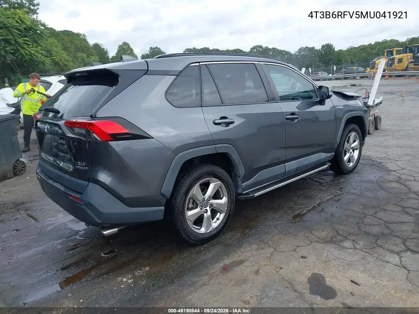 2021 TOYOTA RAV 4 VIN 4T3B6RFV5MU041921 — фото 4