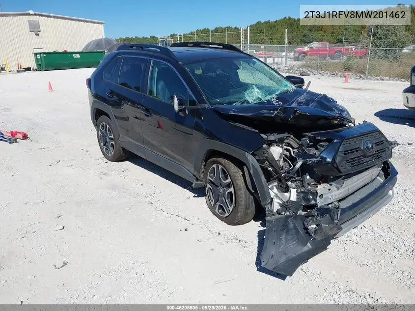 TOYOTA RAV 4 2021, VIN 2T3J1RFV8MW201462