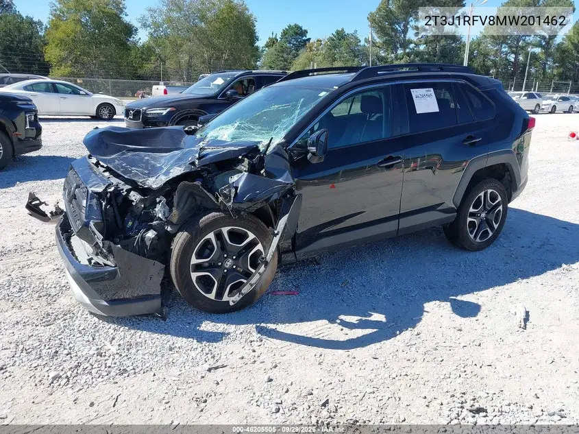 2021 TOYOTA RAV 4 VIN 2T3J1RFV8MW201462 — фото 2