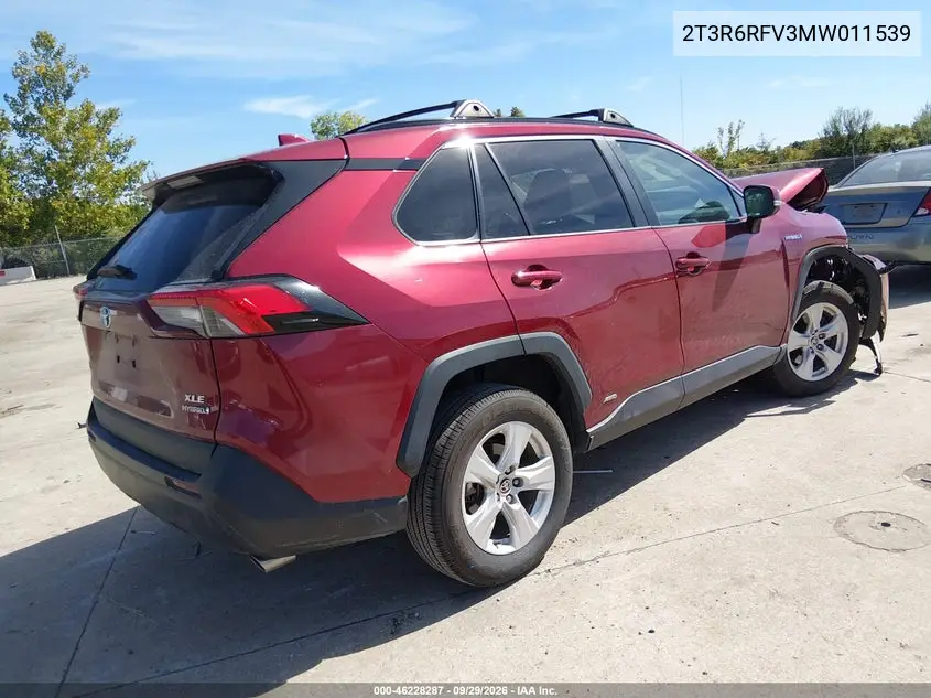 2021 TOYOTA RAV 4 VIN 2T3R6RFV3MW011539 — фото 4