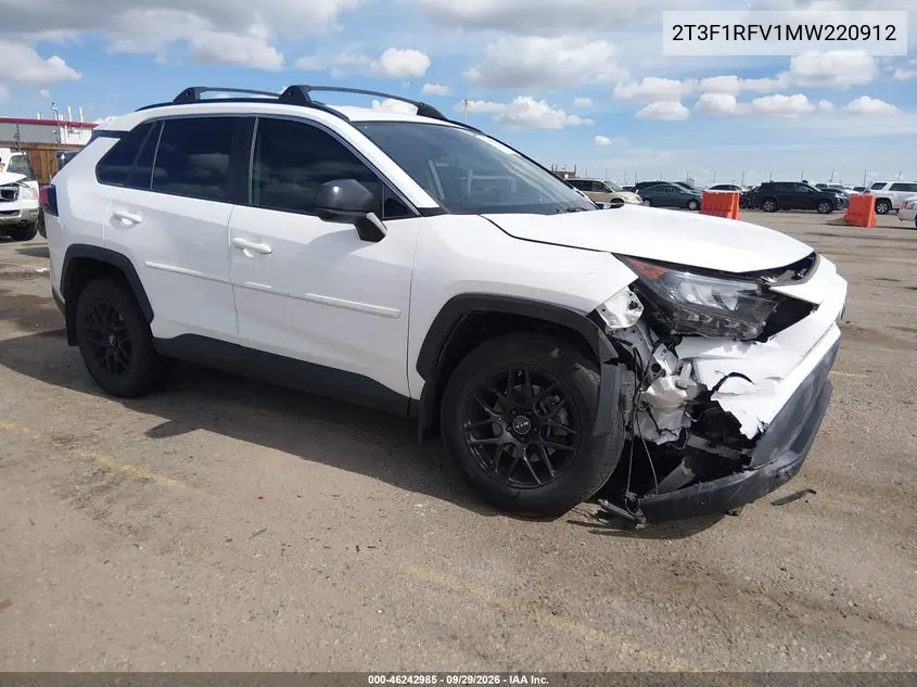TOYOTA RAV 4 2021, VIN 2T3F1RFV1MW220912