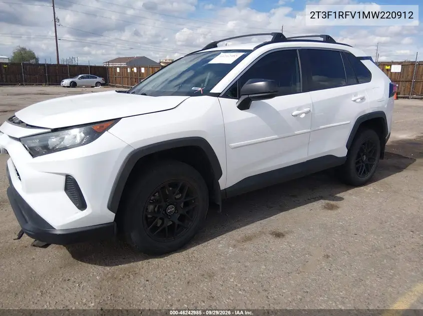 2021 TOYOTA RAV 4 VIN 2T3F1RFV1MW220912 — фото 2