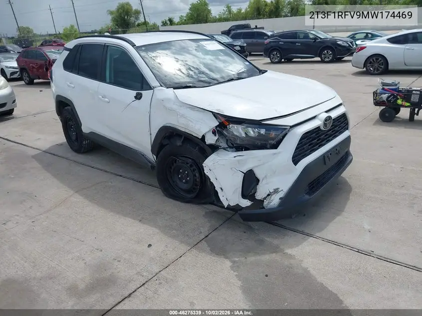 TOYOTA RAV 4 2021, VIN 2T3F1RFV9MW174469