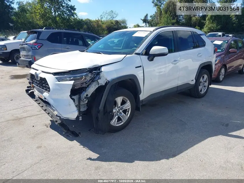 2021 TOYOTA RAV 4 VIN 4T3RWRFV3MU031564 — фото 2