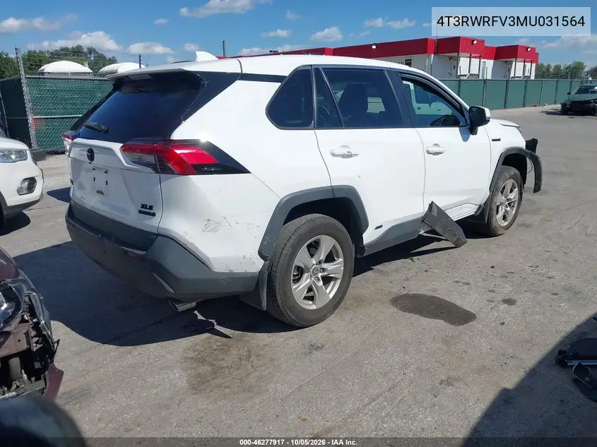 2021 TOYOTA RAV 4 VIN 4T3RWRFV3MU031564 — фото 4