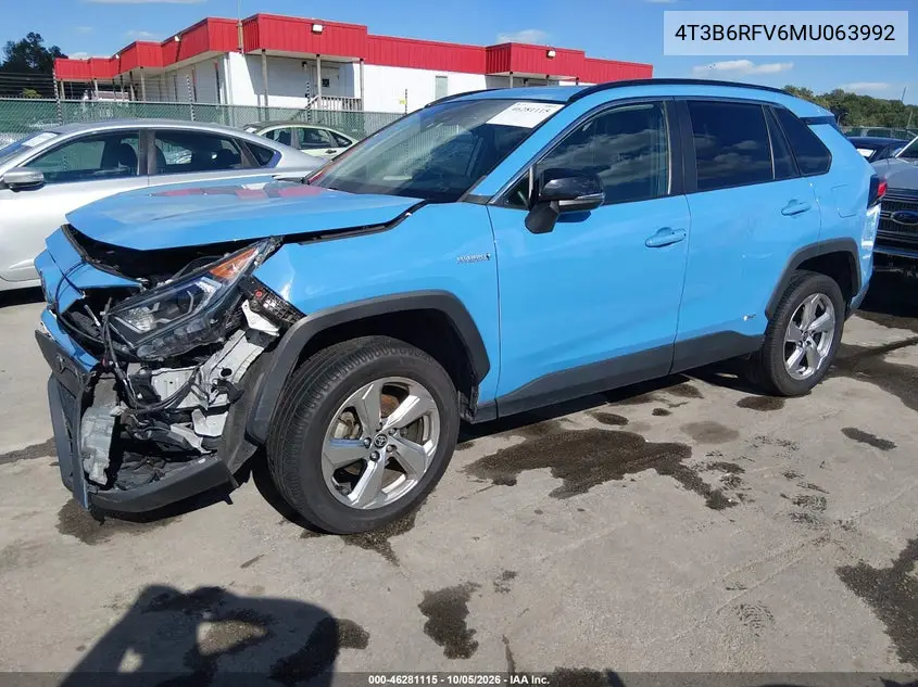 2021 TOYOTA RAV 4 VIN 4T3B6RFV6MU063992 — фото 2