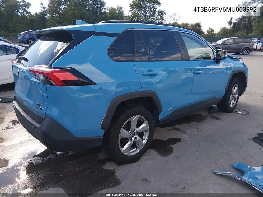 2021 TOYOTA RAV 4 VIN 4T3B6RFV6MU063992 — фото 4