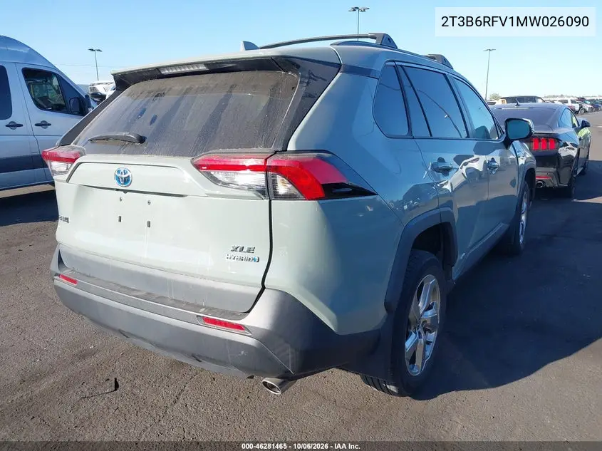 2021 TOYOTA RAV 4 VIN 2T3B6RFV1MW026090 — фото 4