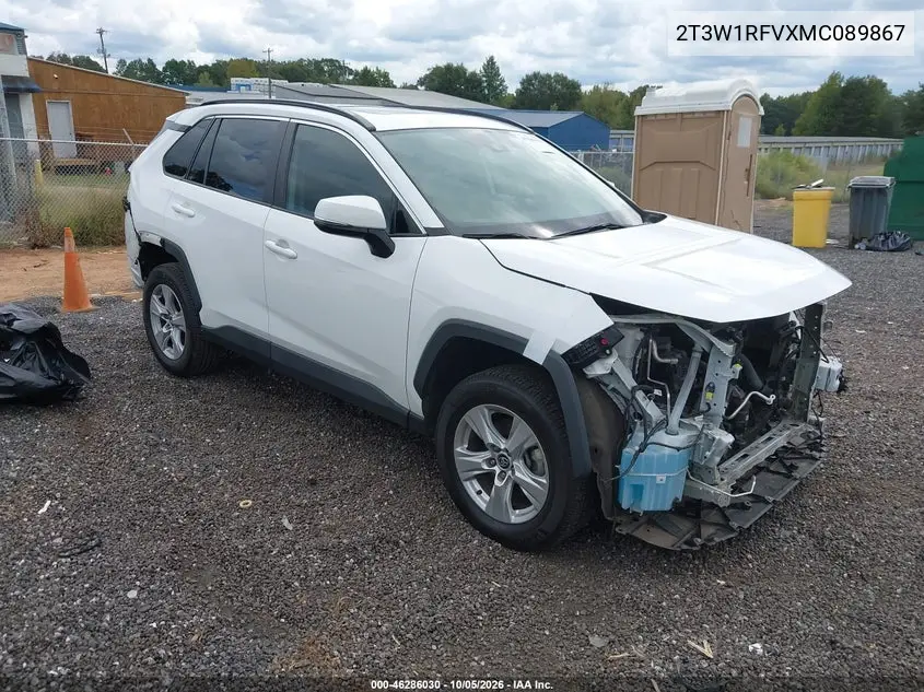 TOYOTA RAV 4 2021, VIN 2T3W1RFVXMC089867
