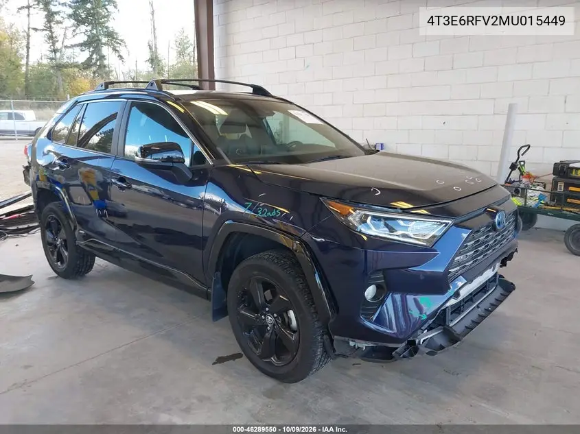 TOYOTA RAV 4 2021, VIN 4T3E6RFV2MU015449