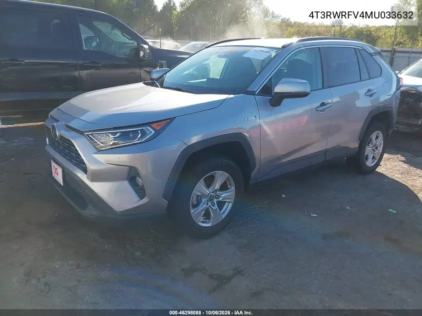 2021 TOYOTA RAV 4 VIN 4T3RWRFV4MU033632 — фото 2