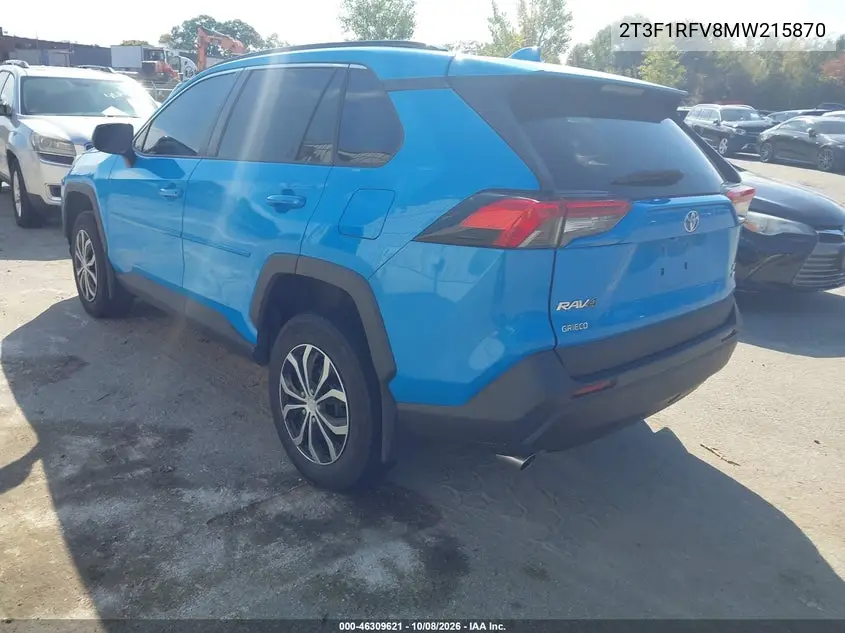2021 TOYOTA RAV 4 VIN 2T3F1RFV8MW215870 — фото 3