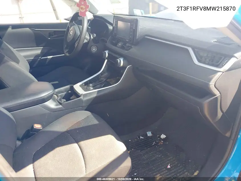2021 TOYOTA RAV 4 VIN 2T3F1RFV8MW215870 — фото 5