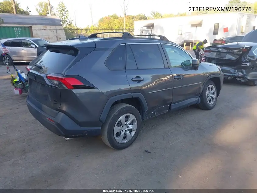 2021 TOYOTA RAV 4 VIN 2T3F1RFVXMW190776 — фото 4