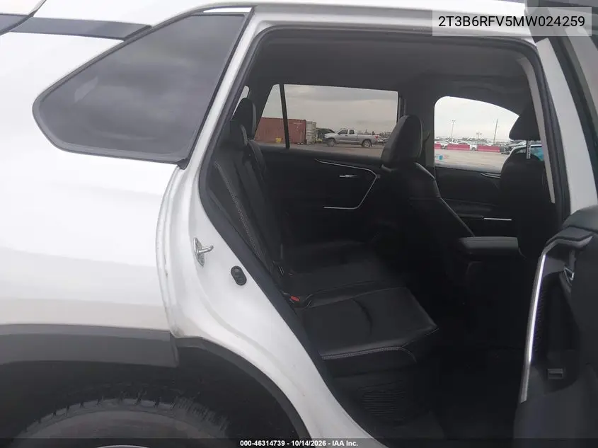 2021 TOYOTA RAV 4 VIN 2T3B6RFV5MW024259 — фото 8