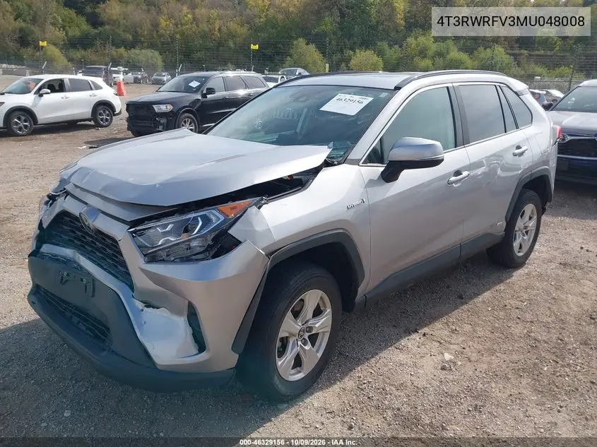 2021 TOYOTA RAV 4 VIN 4T3RWRFV3MU048008 — фото 2