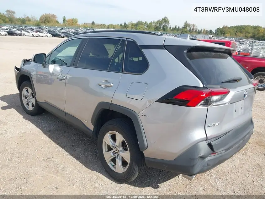 2021 TOYOTA RAV 4 VIN 4T3RWRFV3MU048008 — фото 3
