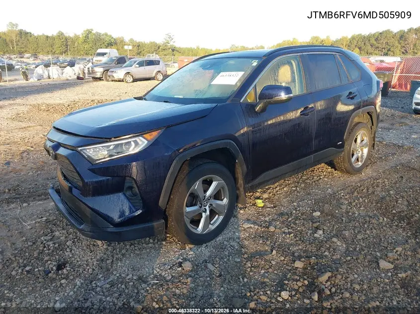 2021 TOYOTA RAV 4 VIN JTMB6RFV6MD505909 — фото 2