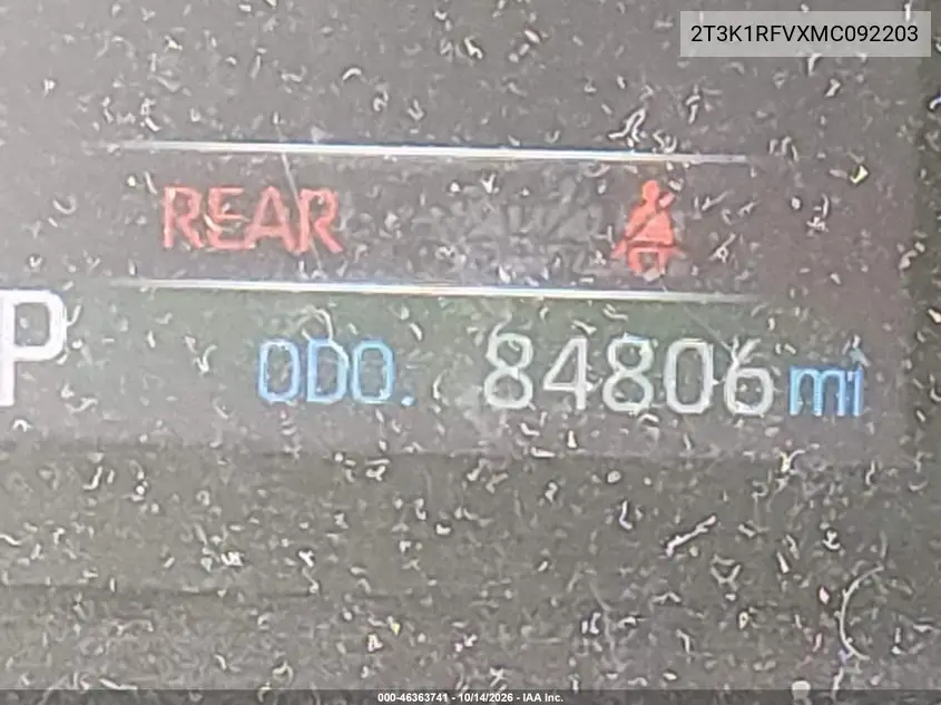 2021 TOYOTA RAV 4 VIN 2T3K1RFVXMC092203 — фото 15