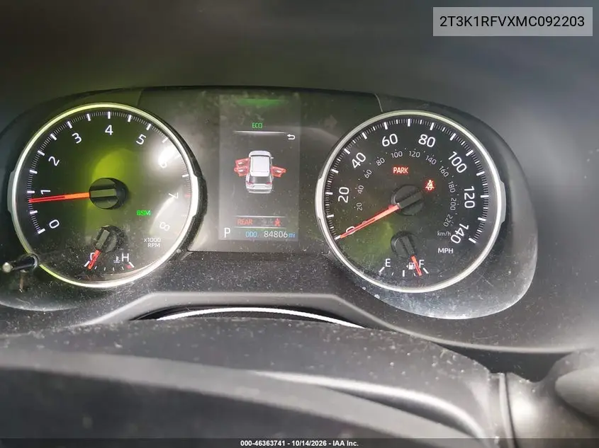 2021 TOYOTA RAV 4 VIN 2T3K1RFVXMC092203 — фото 7