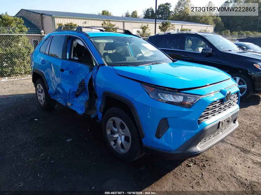 TOYOTA RAV 4 2021, VIN 2T3G1RFV0MW222865