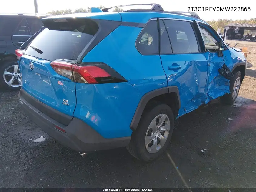 2021 TOYOTA RAV 4 VIN 2T3G1RFV0MW222865 — фото 4