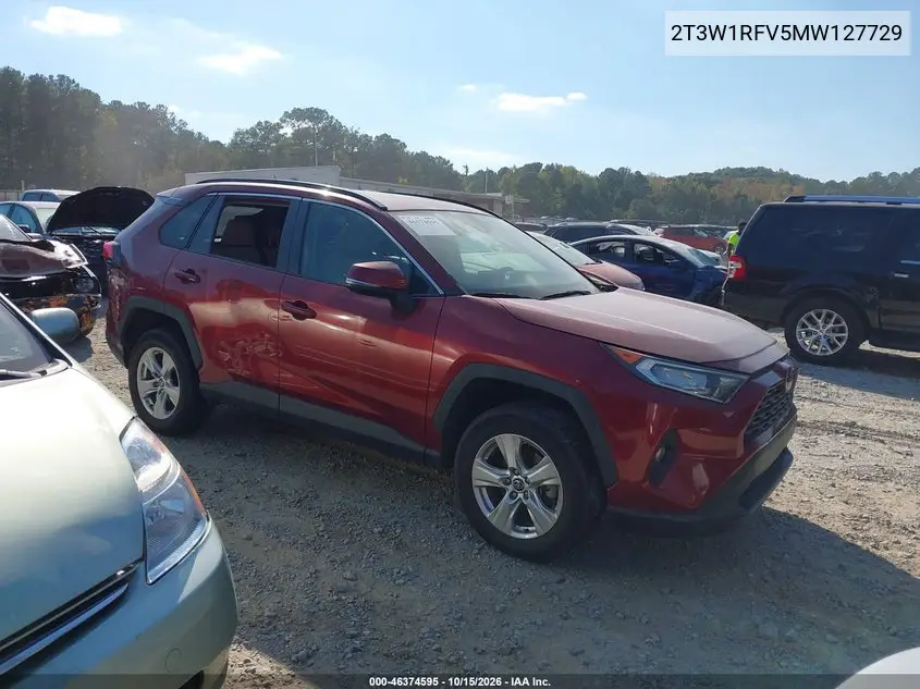 TOYOTA RAV 4 2021, VIN 2T3W1RFV5MW127729