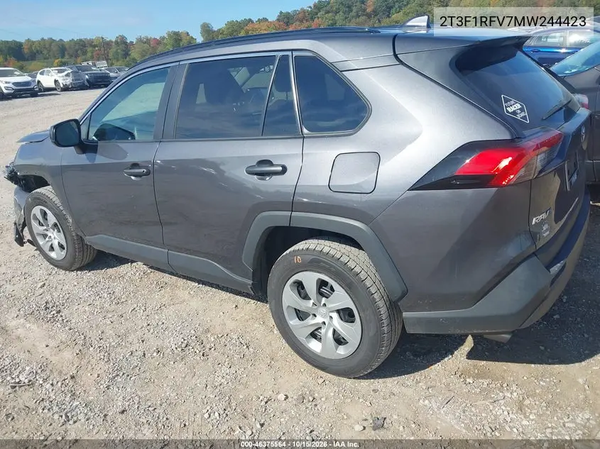 2021 TOYOTA RAV 4 VIN 2T3F1RFV7MW244423 — фото 4