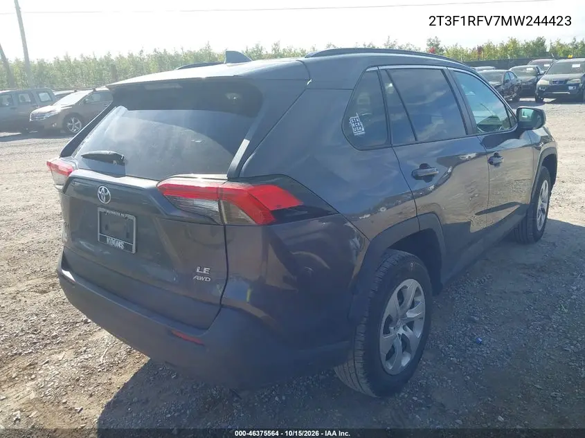2021 TOYOTA RAV 4 VIN 2T3F1RFV7MW244423 — фото 5
