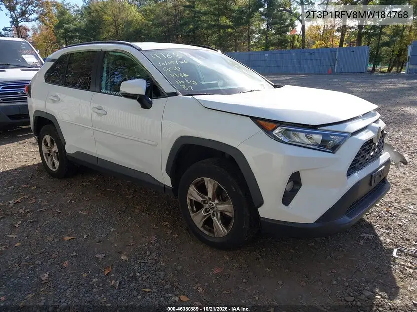 TOYOTA RAV 4 2021, VIN 2T3P1RFV8MW184768