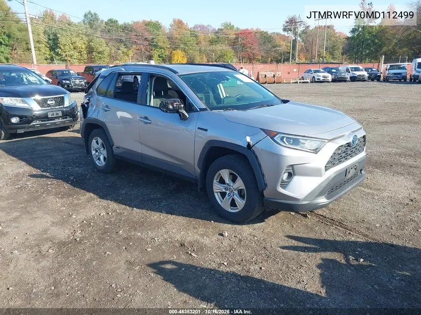 TOYOTA RAV 4 2021, VIN JTMRWRFV0MD112499