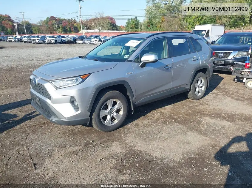 2021 TOYOTA RAV 4 VIN JTMRWRFV0MD112499 — фото 2